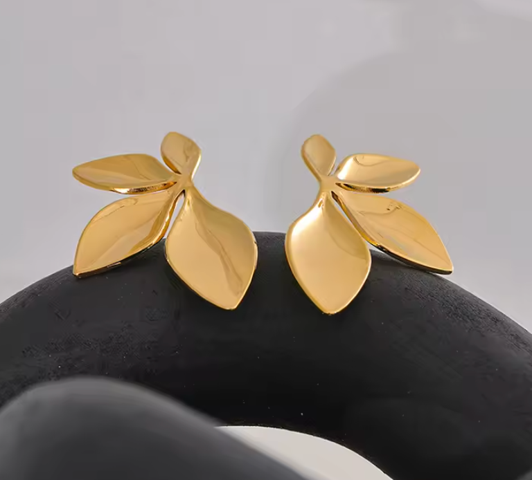 Leaves Flower Studs
