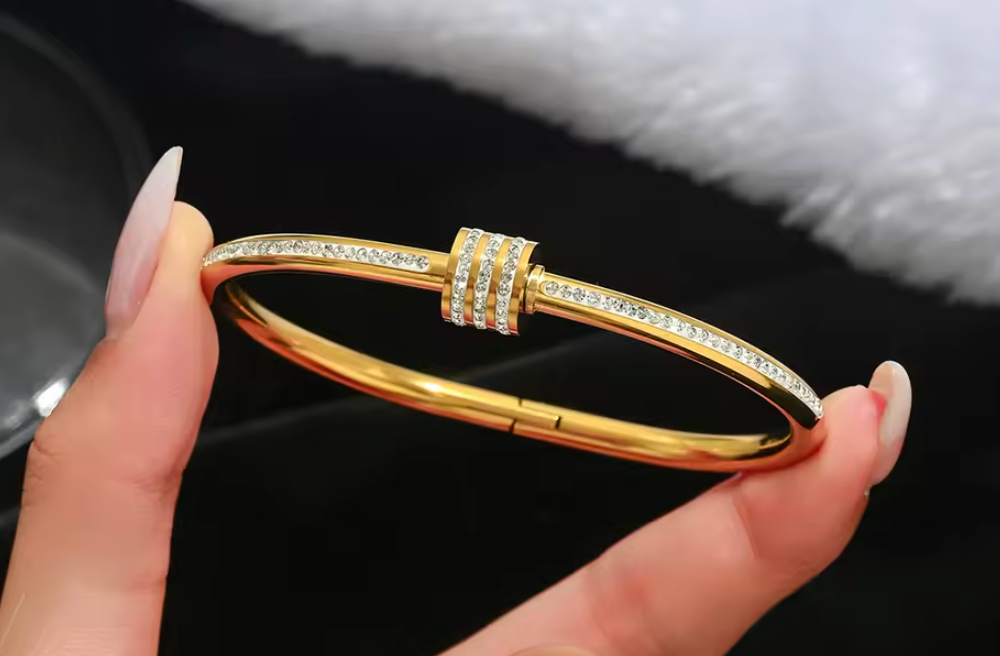 5 trendy Steel Gold Bracelet