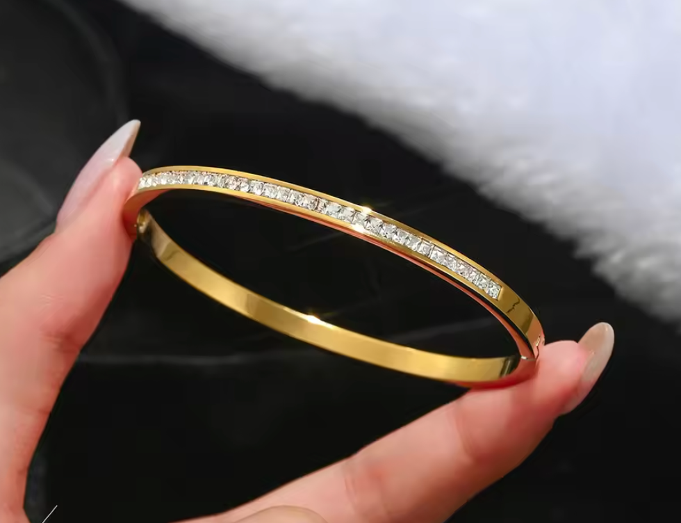 5 trendy Steel Gold Bracelet