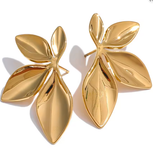 Leaves Flower Studs