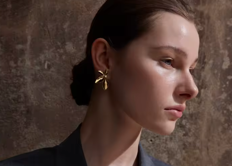 Leaves Flower Studs